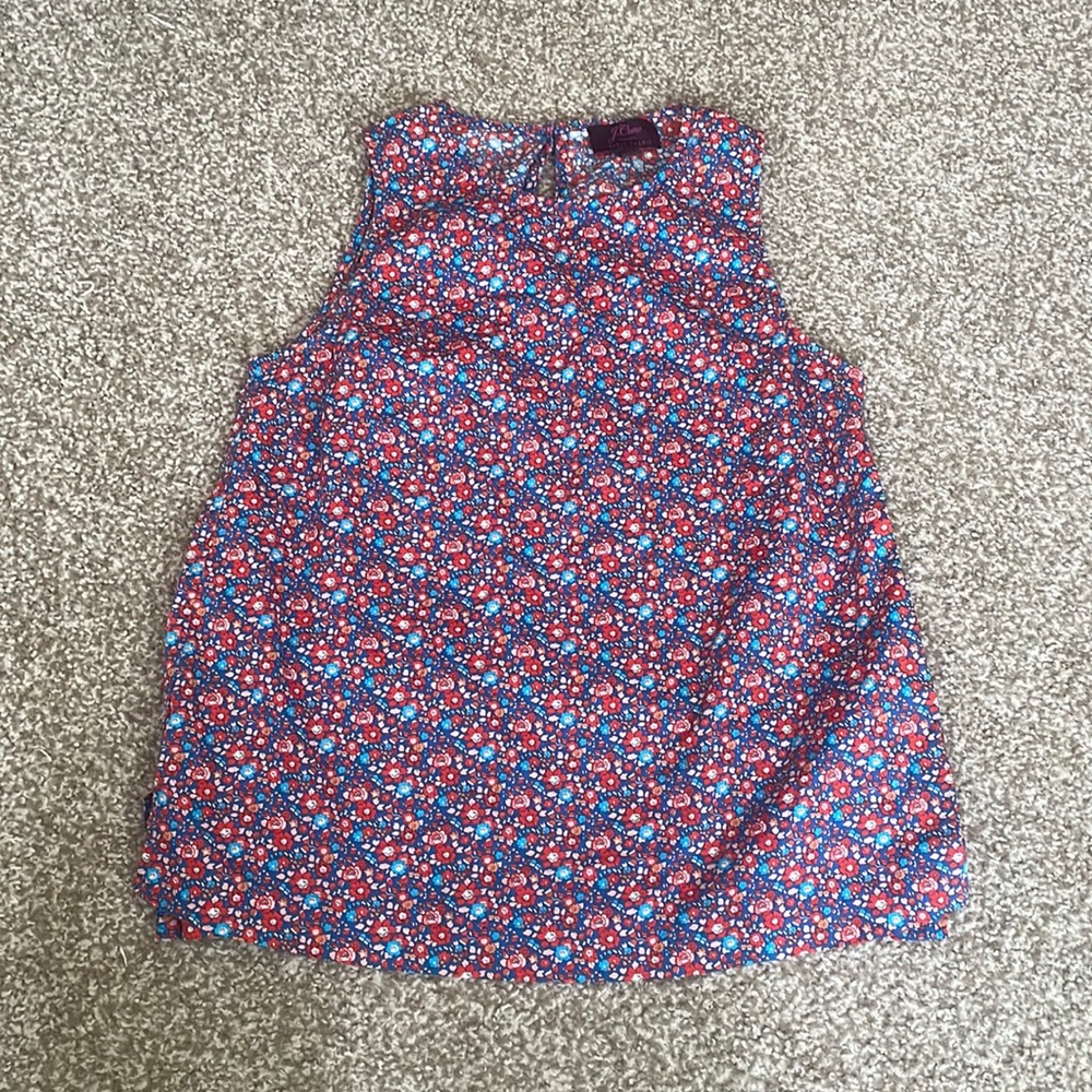 J. Crew Liberty Floral Sleeveless Blouse